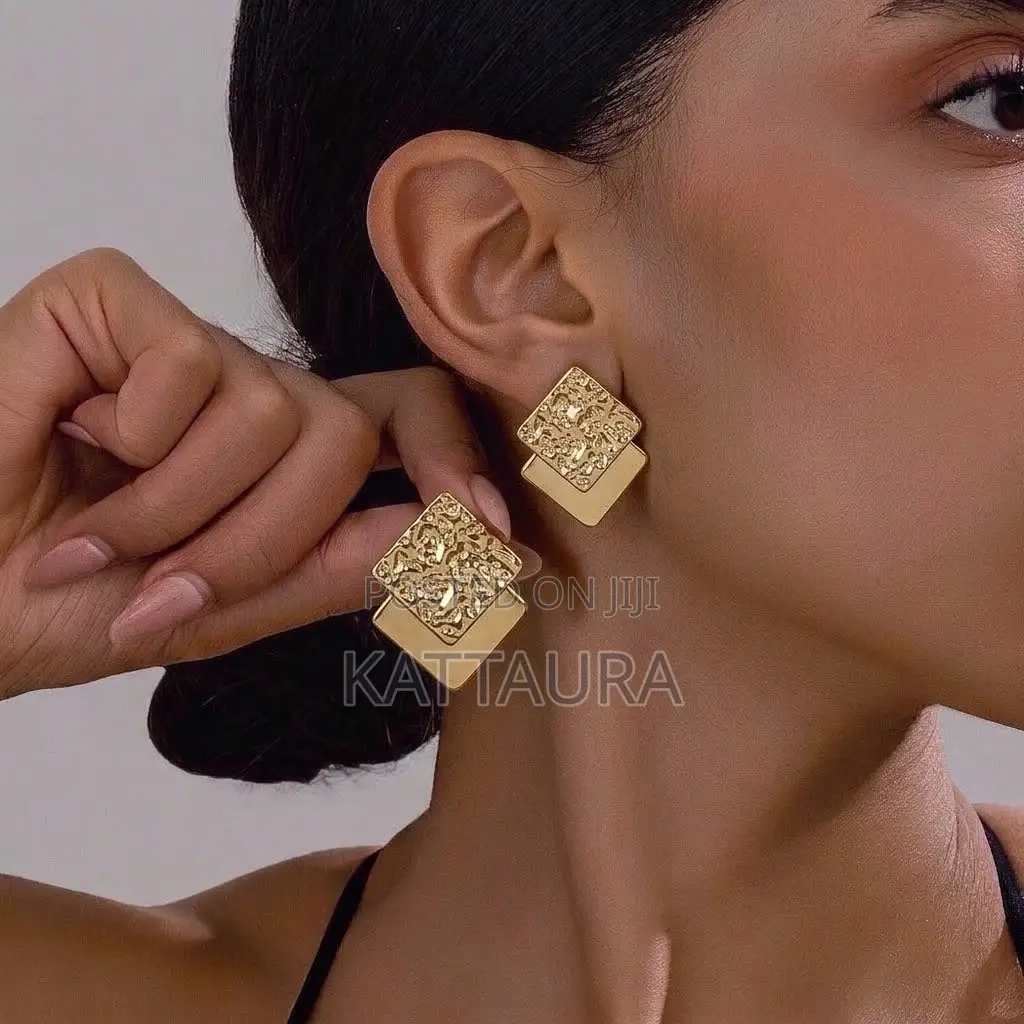 Gold-Toned Statement Earrings
