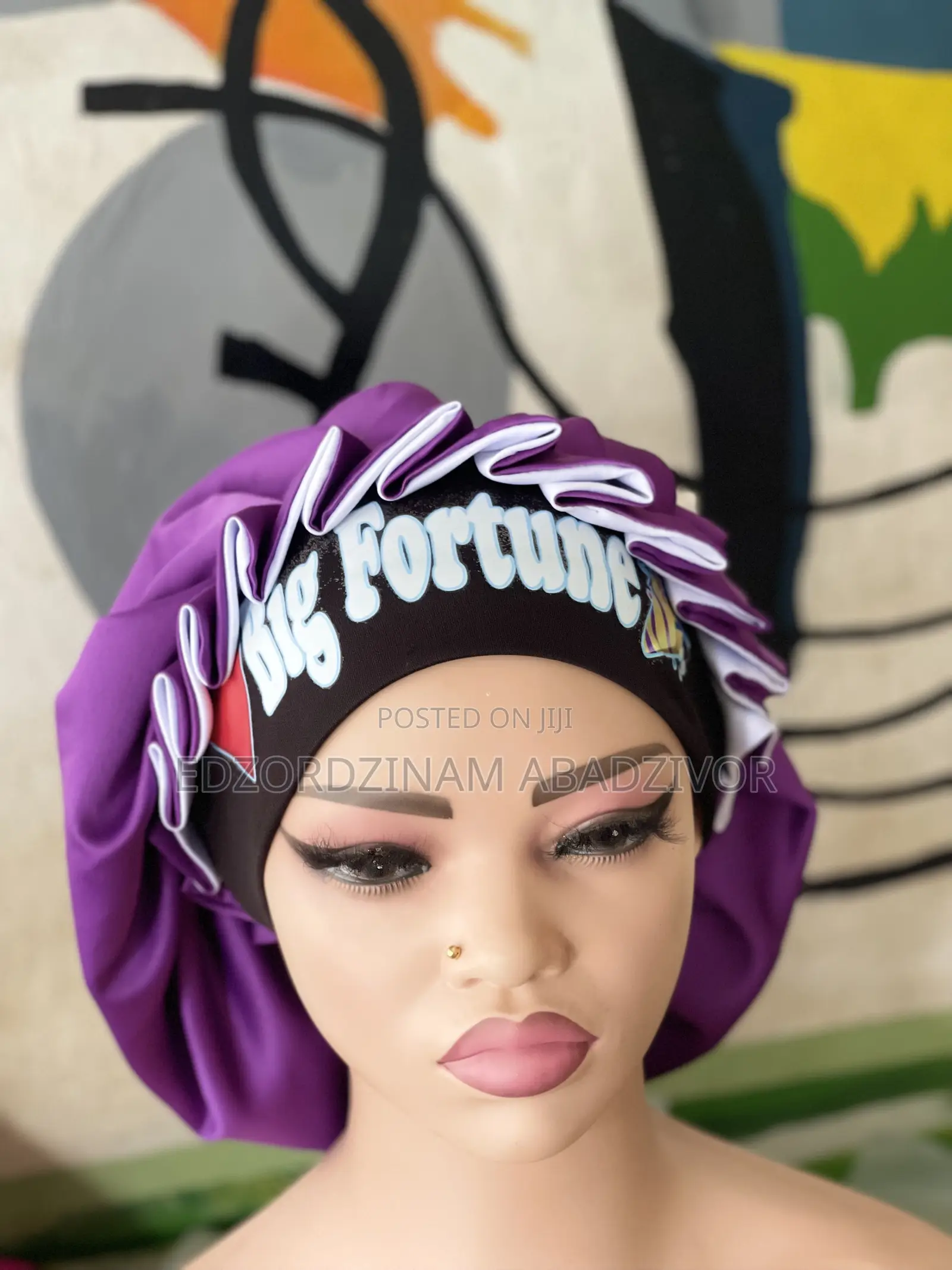 Customized and Uncustomized Satin Bonnet