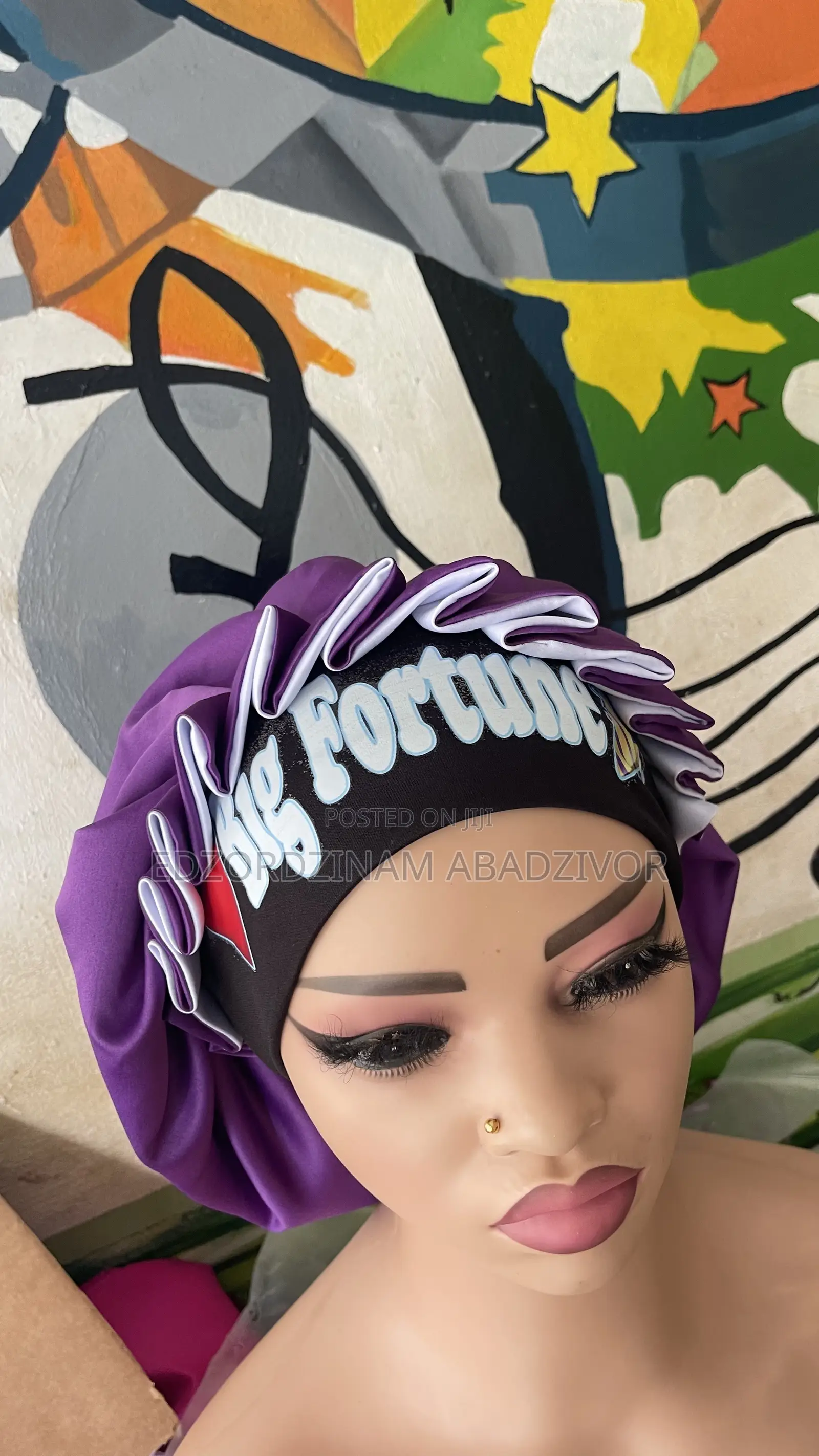 Customized and Uncustomized Satin Bonnet