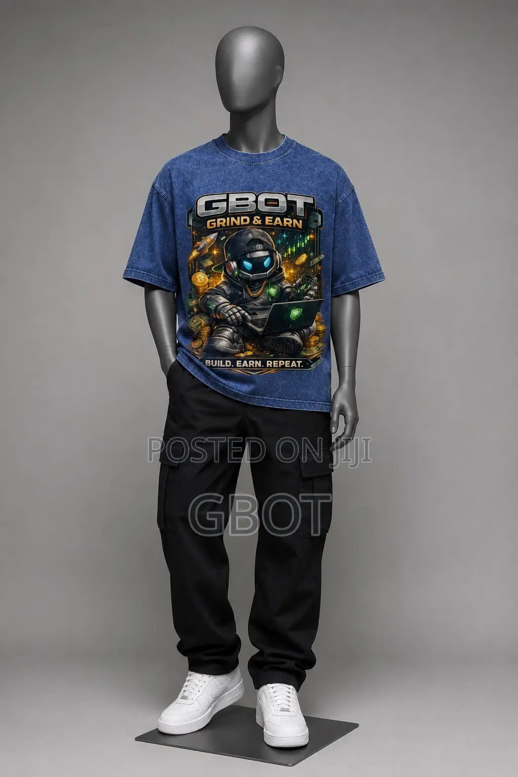 Gbot Acid Wash T Shirt