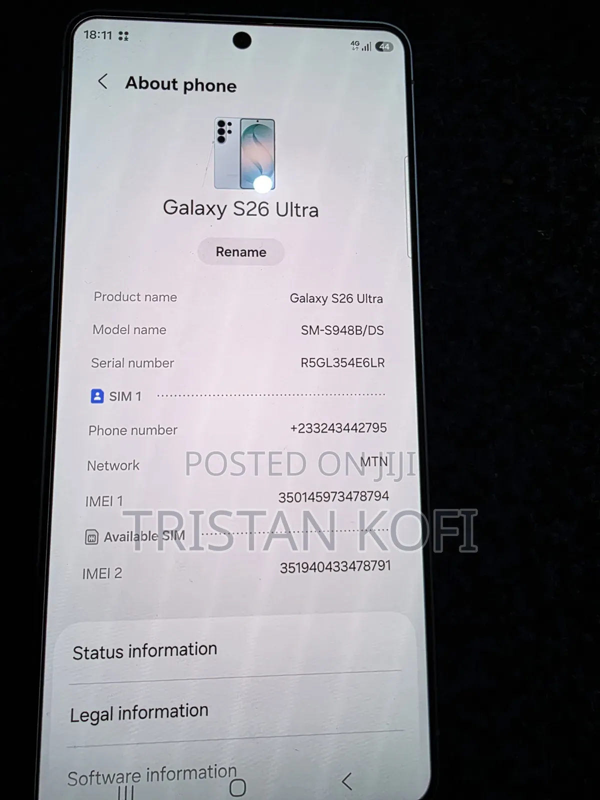 Samsung Galaxy S26 Ultra 5G 256 GB Blue
