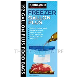 Kirkland Signature Gallon Plus Freezer Bags, 192-Count(120 Cedis Each)