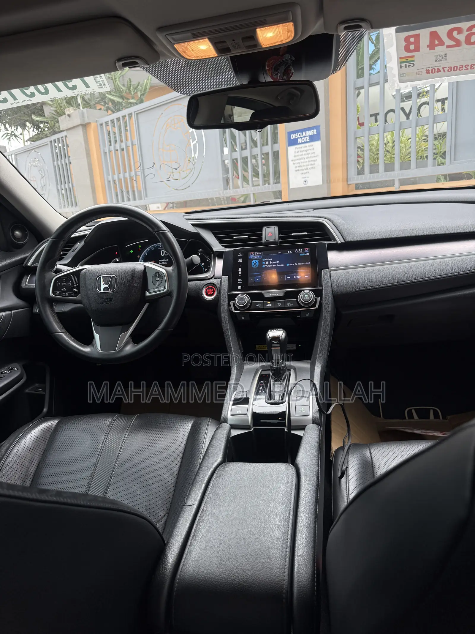 Honda Civic Touring 4dr Sedan (1.5L 4cyl) 2017 Black