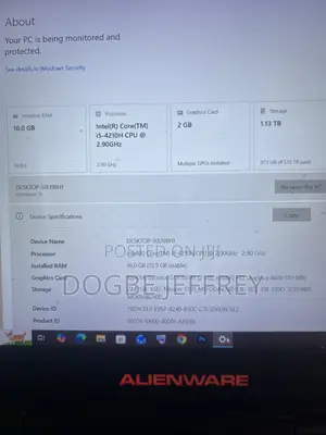 Laptop Alienware 15 R2 16GB Intel Core i5 HDD+SSD 1.5T
