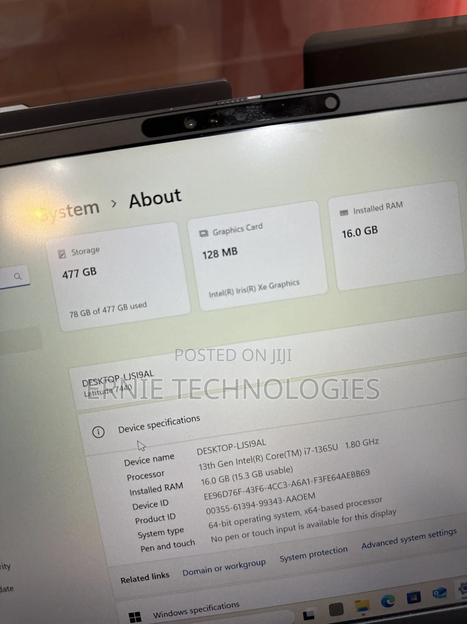 Laptop Dell Latitude 7440 16GB Intel Core i7 SSD 512GB