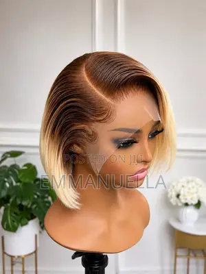 Luxury 100% Human Hair Ombré Pixie Cut HD Lace Wig.