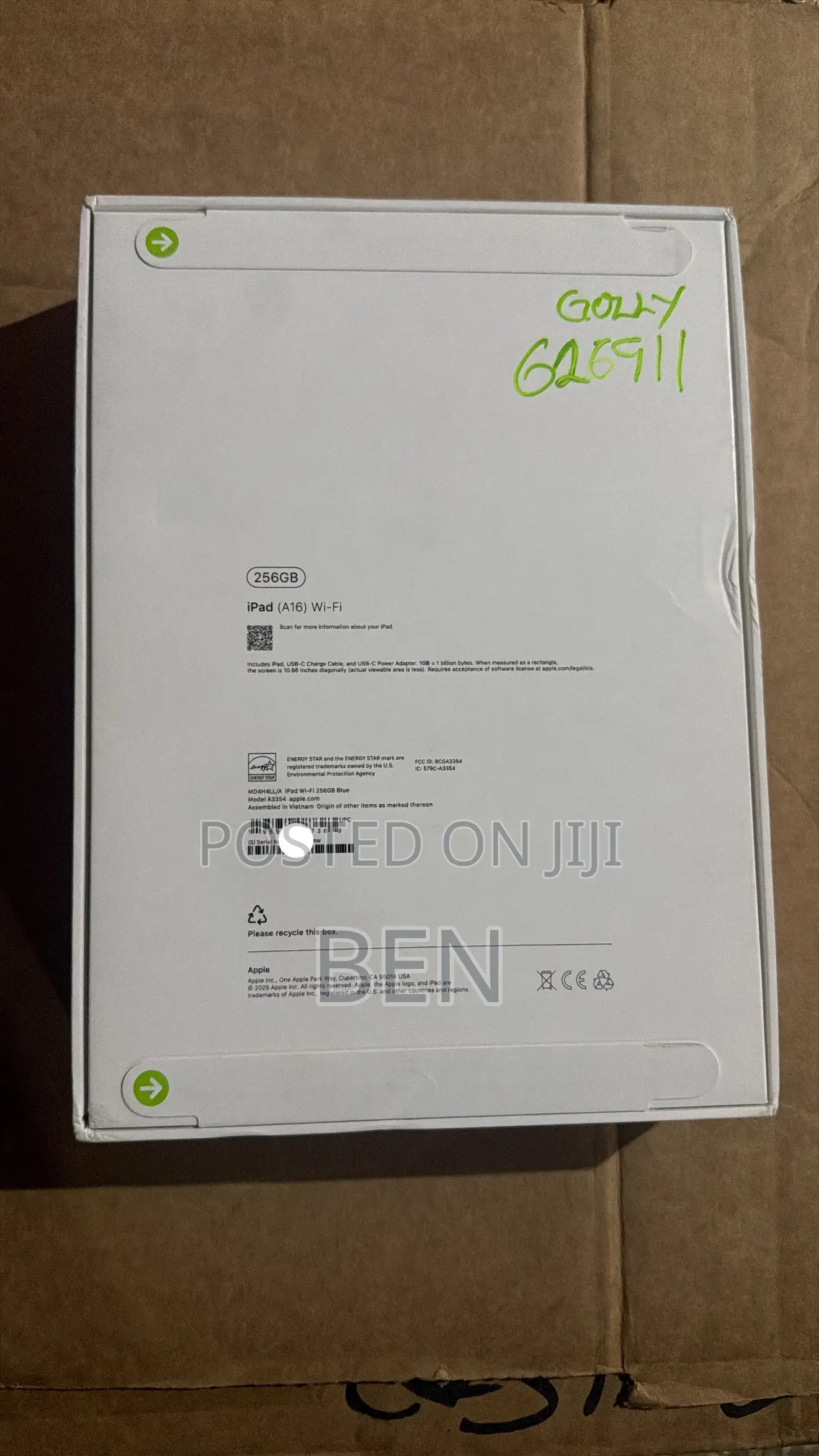 New Apple iPad (2025) 256 GB Blue