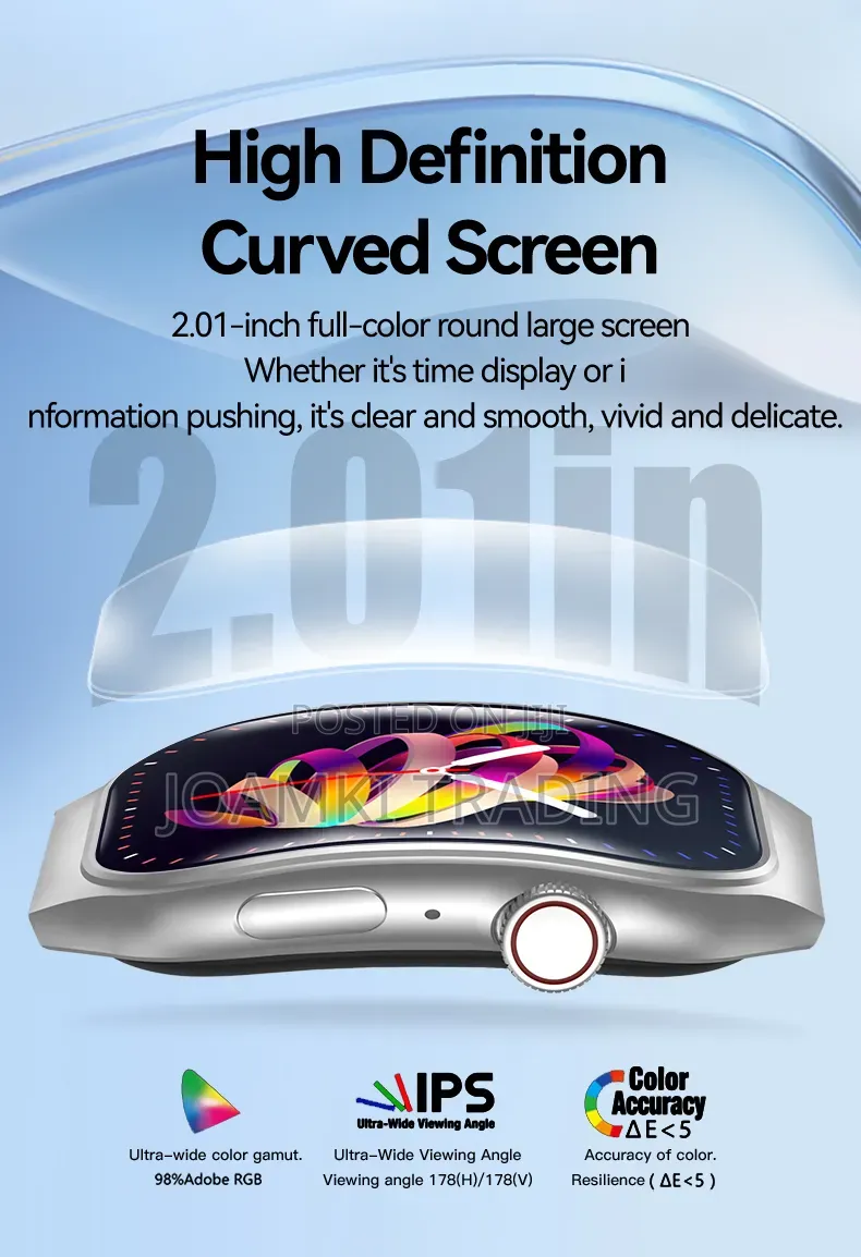 2.01" Curved Screen Smartwatch Men, Women, Bt Call,