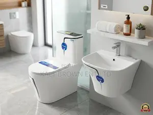 Frencia Luxury Ceramic Water Closet Toilet & Matching Wash Basin Set
