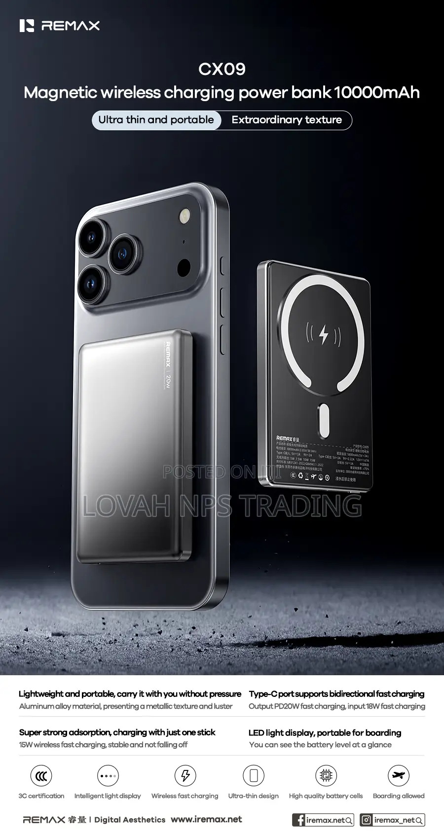 Wireless Magnetic 15W Power Bank