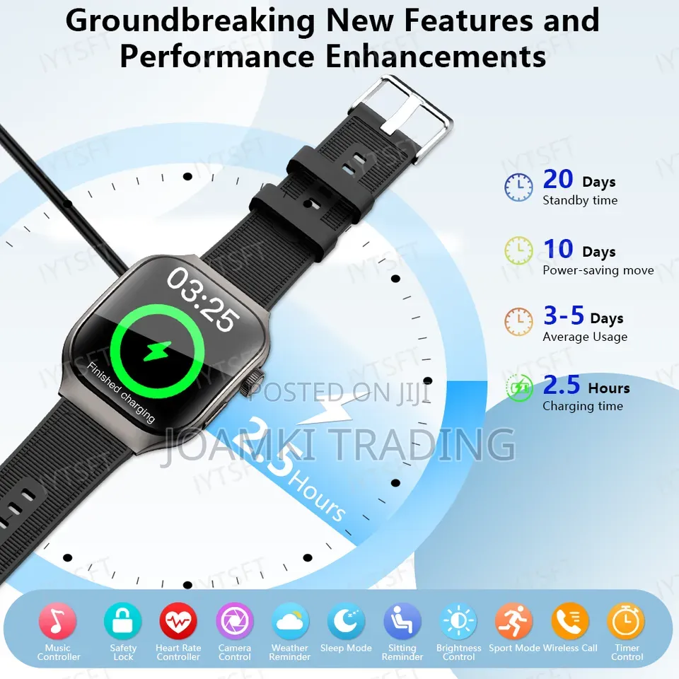 2.01" Curved Screen Smartwatch Men, Women, Bt Call,