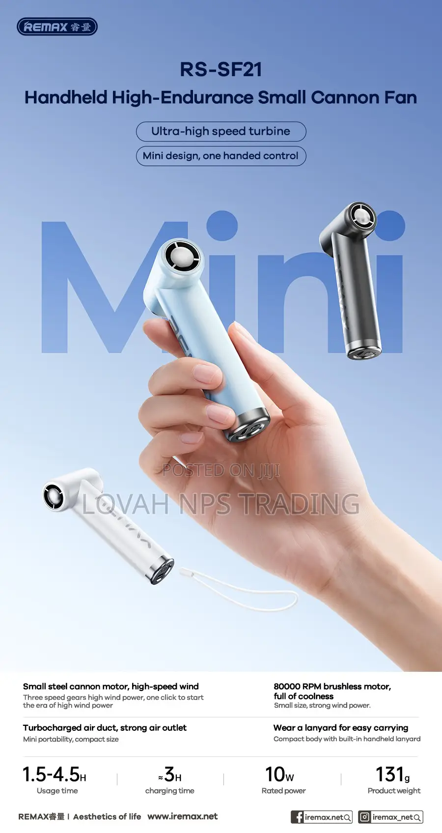 Turbine Speed Mini Handheld Fan