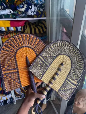 Purple and Black Shade of Bolga Handfan