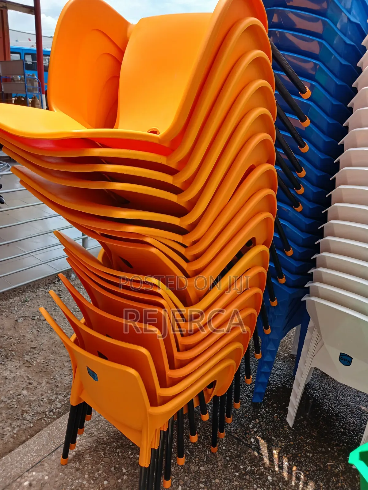 Affordable Plastic Chair With Metal Legs