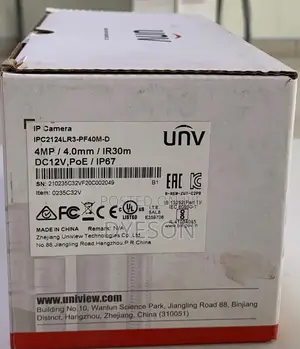 IPC2124LR3-PF40M-D, Uniview 4MP Mini Fixed Bullet Network Camera,