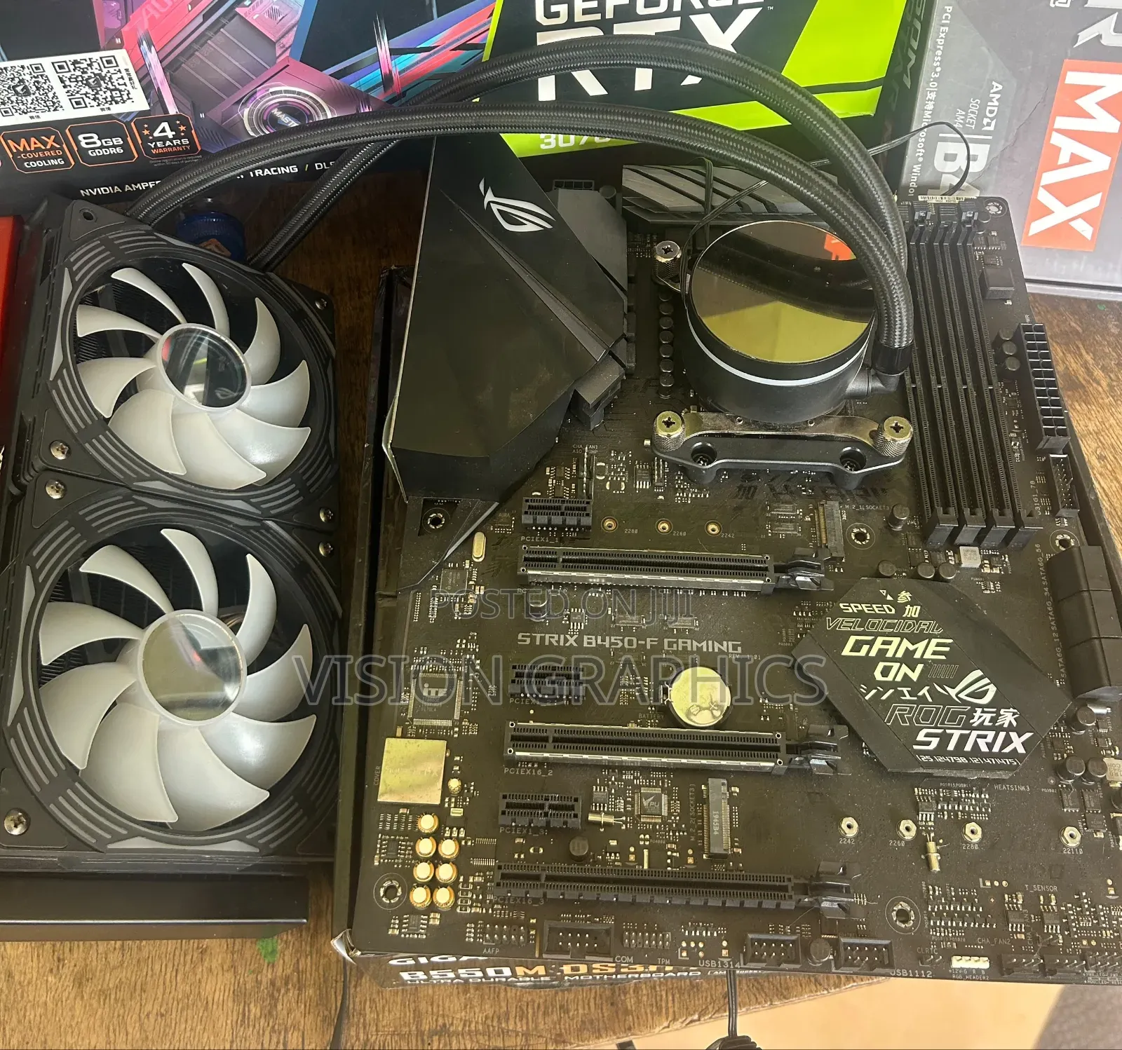 Ryzen 9 5900x+ ASUS Strix B450 F Gaming With Game Max 240m Aio Cooler
