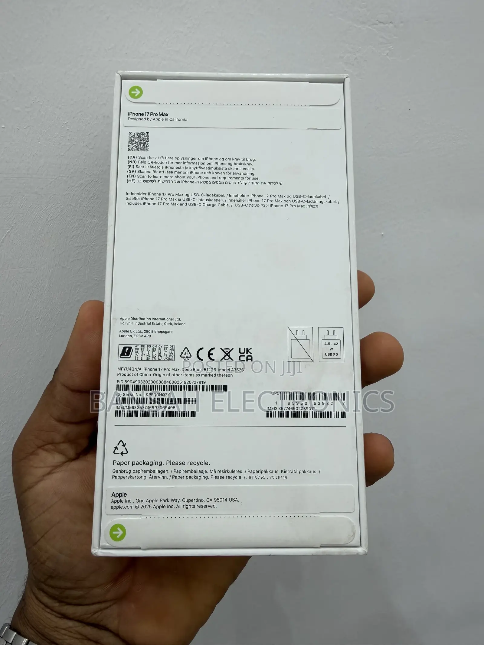 New Apple iPhone 17 Pro Max 512 GB Blue