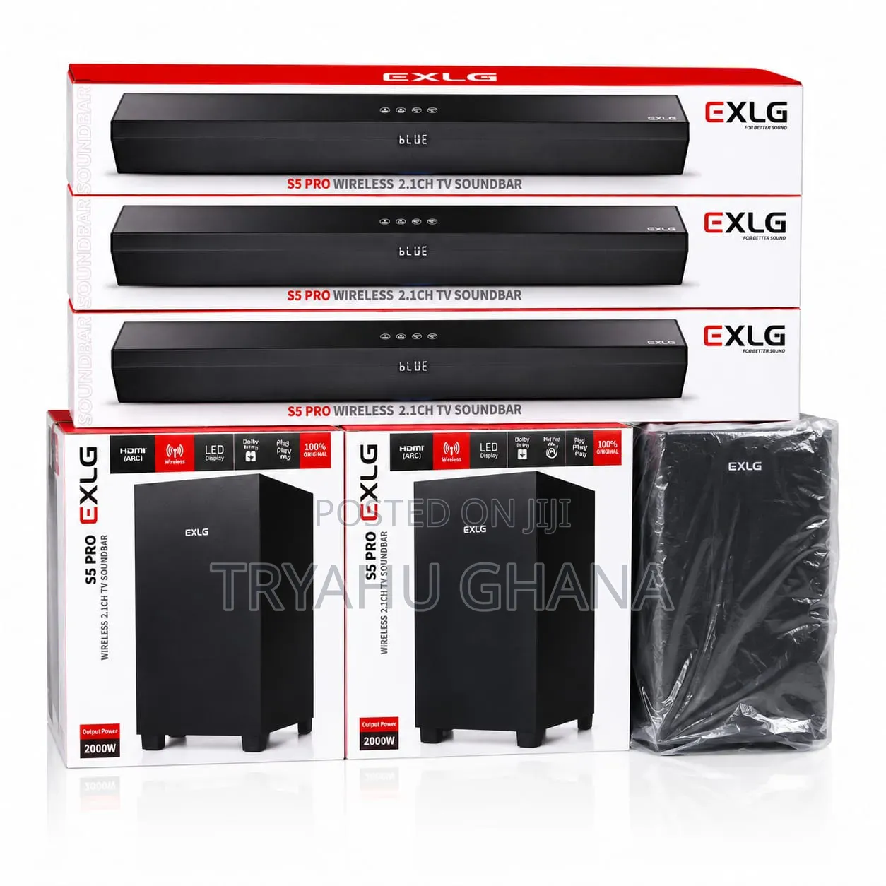 EXLG S5 Pro Soundbar With Wireless Subwoofer |Home Theatre System