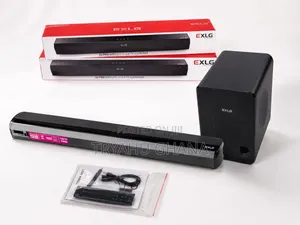 EXLG S5 Pro Powerful Soundbar With Wireless Subwoofer — Black