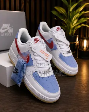 Nike Air Force 1 Low – White, Blue & Red