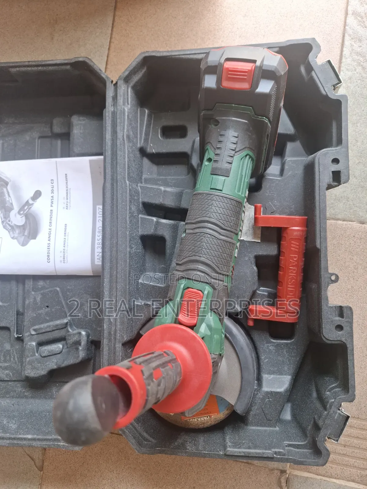 Parkside 20V Angle Grinder PWSA20-Li C3 W 2.0Ah Battery PAP20A1