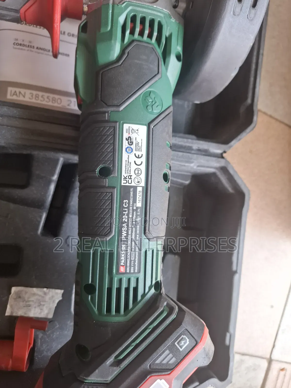 Parkside 20V Angle Grinder PWSA20-Li C3 W 2.0Ah Battery PAP20A1