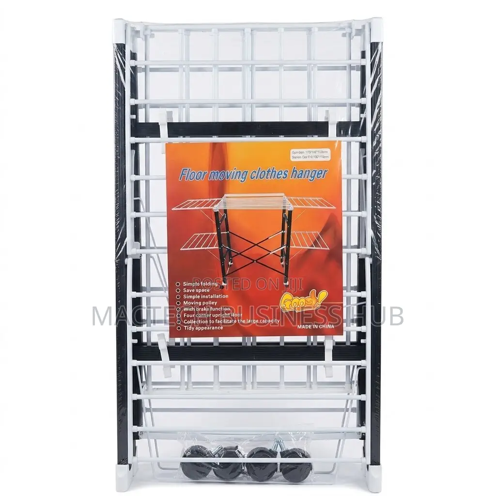Foldable Floor Moving Clothes Hanger