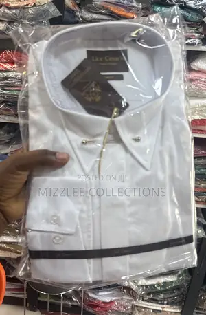 Luxury Black Men Lior Cesar’S Pin Collar Shirt M-3xl