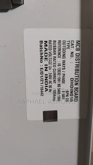 4Way SPN Distribution Board