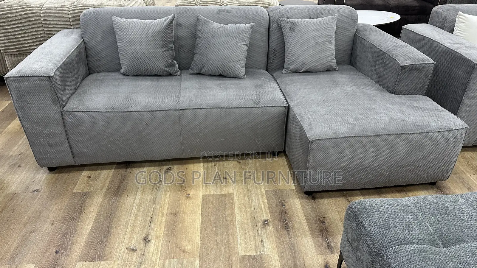 Fabric L-Shaped Sofa (5a-3)