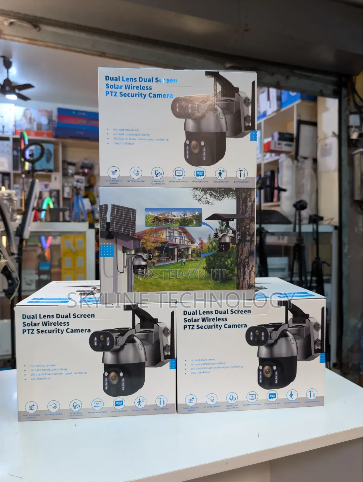 4G High Resolution Dual Lems Dual Solar Panels CCTV Camera