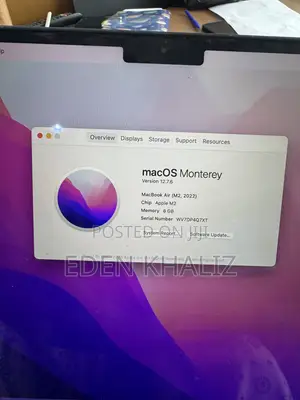 Laptop Apple MacBook Air 2022 M2 8GB Apple M2 SSD 256GB