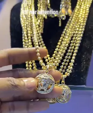 Gold Plated Diamond Cut Necklace and Bracelet