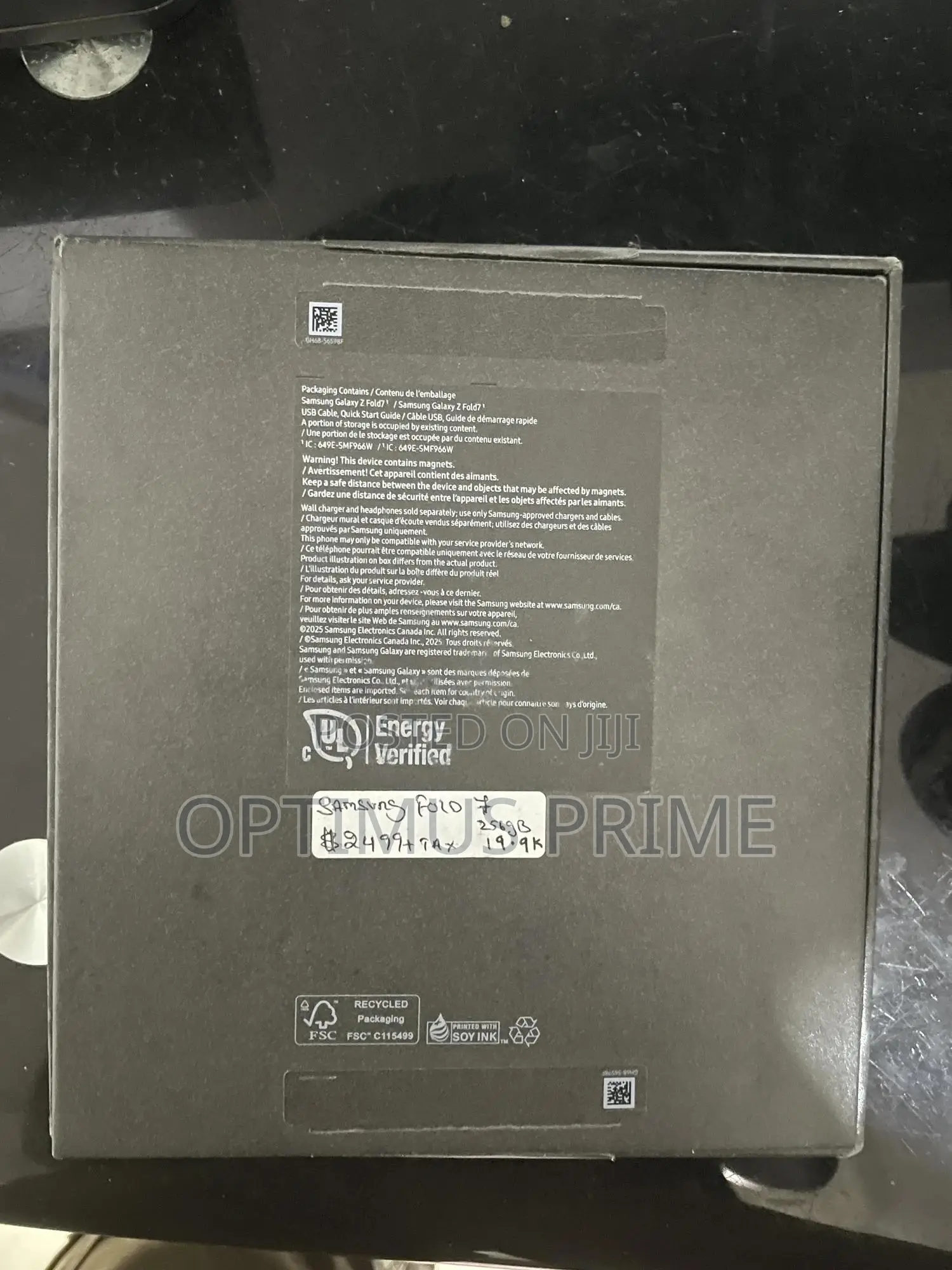New Samsung Galaxy Z Fold7 256 GB Black