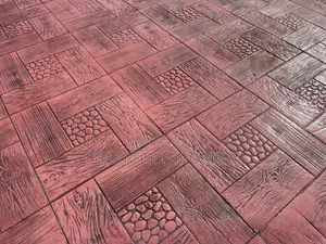 Brick Red Stamped Concrete