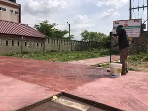 Brick Red Stamped Concrete