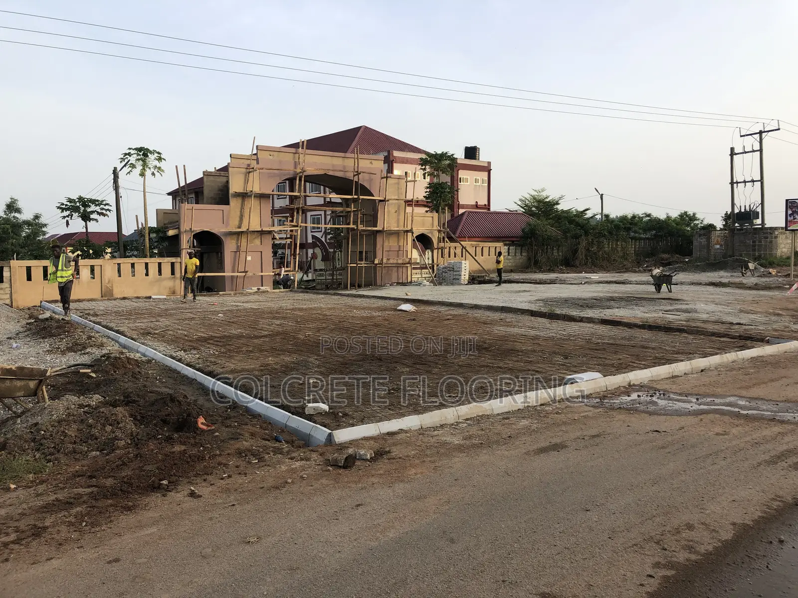 Brick Red Stamped Concrete