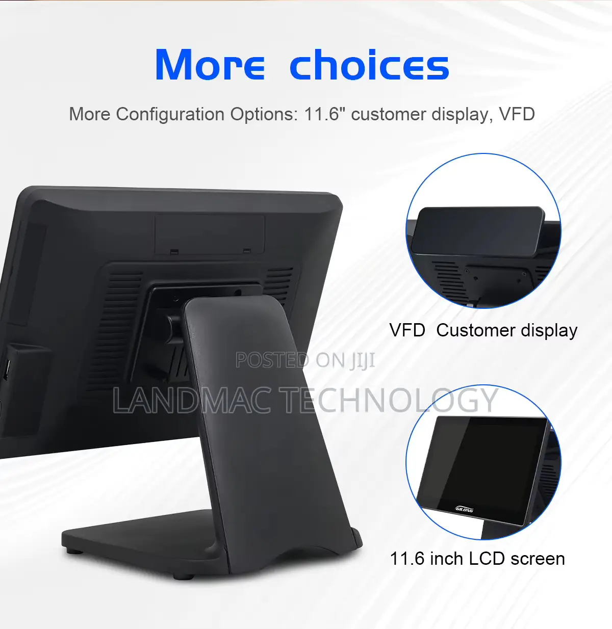 LandMac Large Display Double Screen POS Terminal 15.6