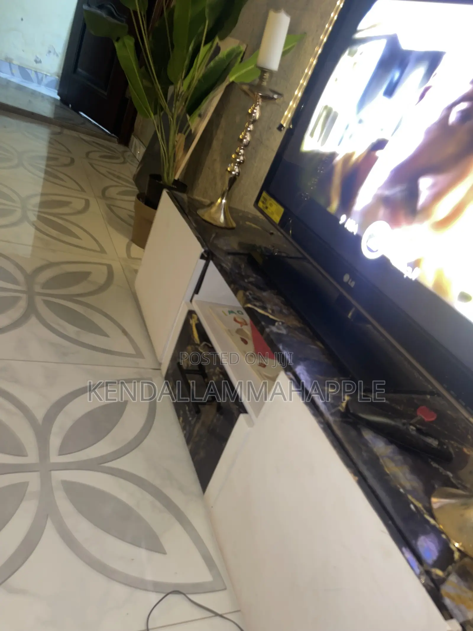 Black and White TV Stand