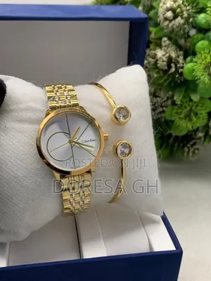 Calvin Klein Watch and Bangle Set – Gift Set for Women