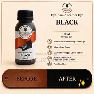 Dye-Namic Leather Dye, for Shoes, Bags & Belts Etc.., 1 Bottle of 60ml