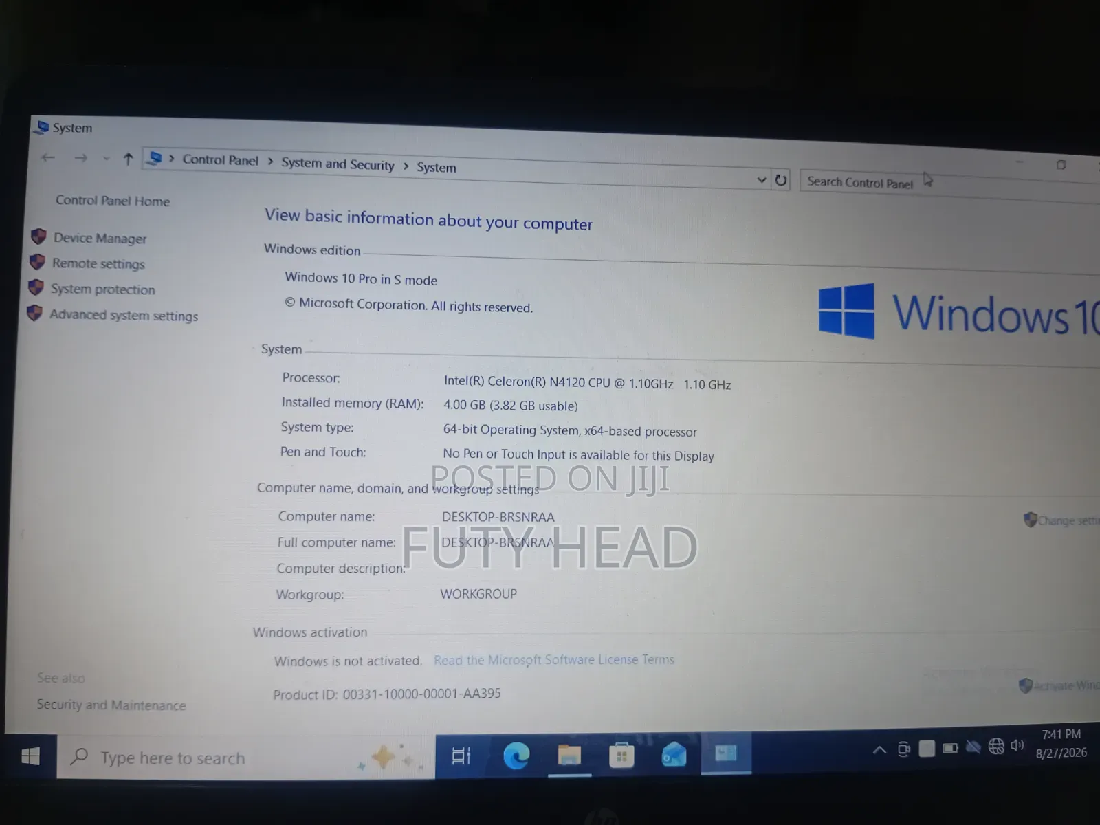 Laptop HP 14S 4GB Intel Celeron SSD 60GB