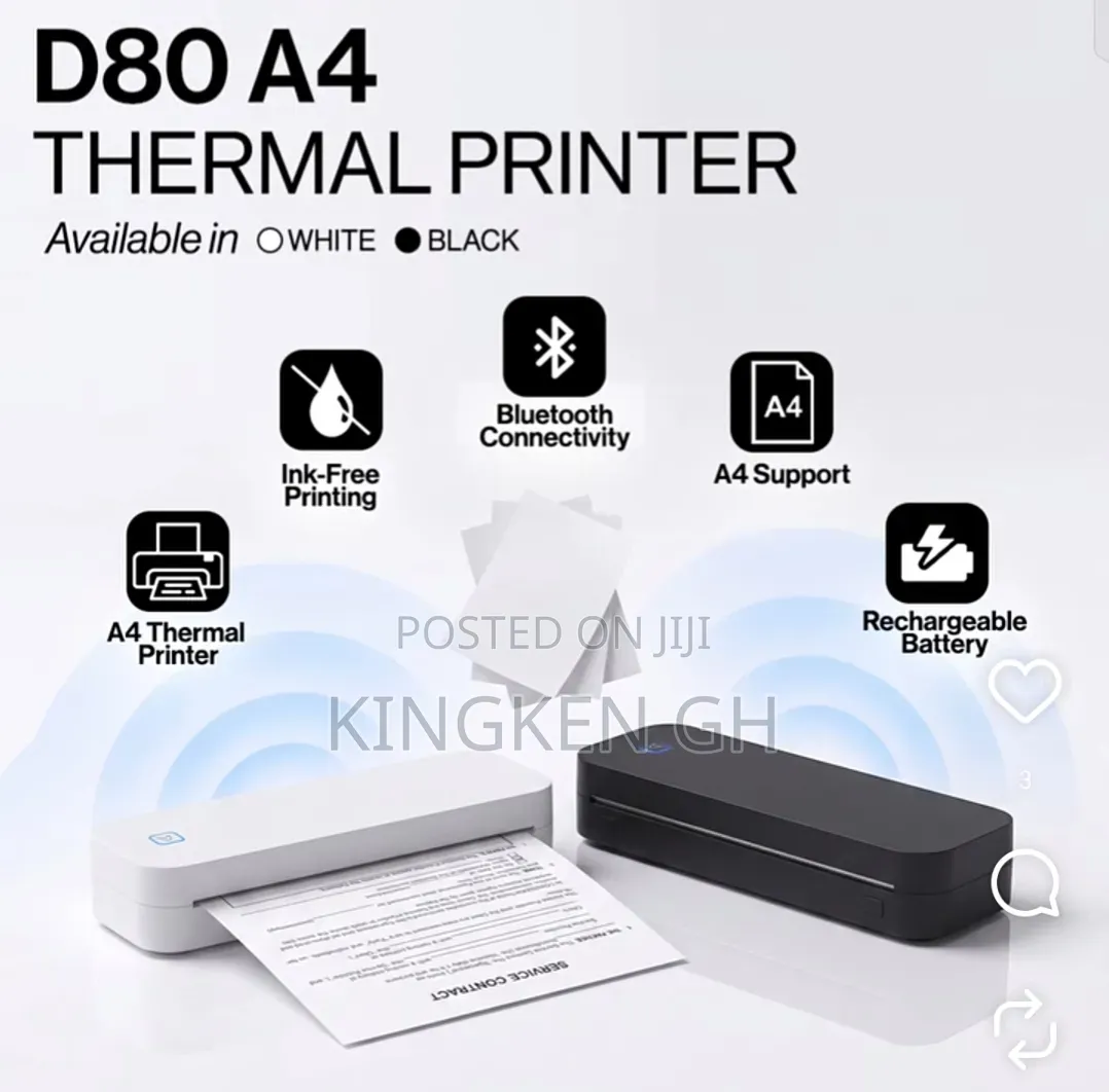 D80 Thermal A4 Portable Printer