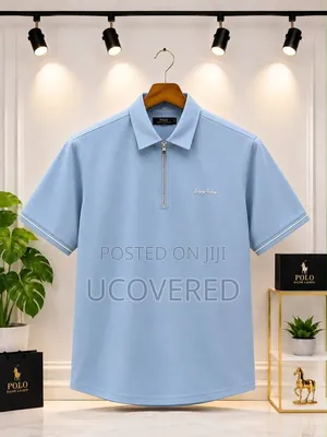 Short-Sleeve Polo Shirts Feature Casual Half-Zip Collars