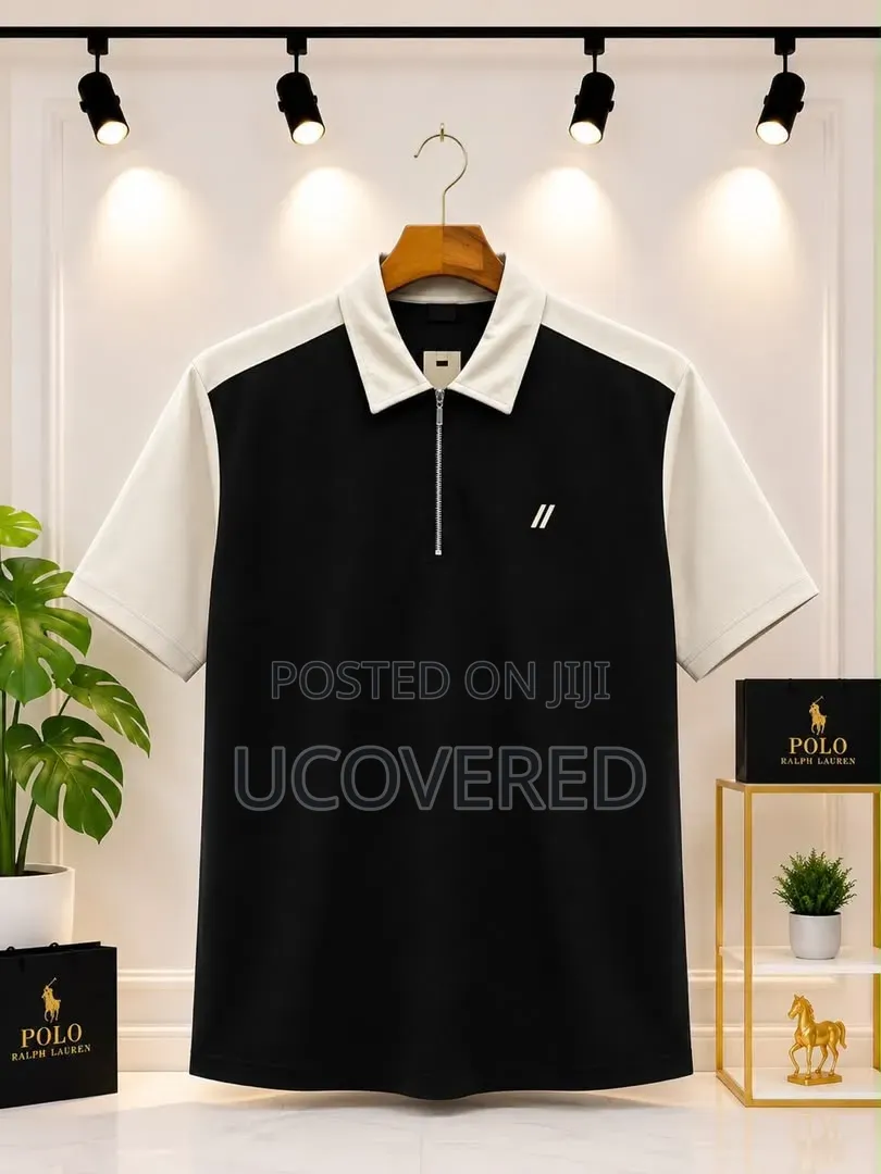 Short-Sleeve Polo Shirts Feature Casual Half-Zip Collars