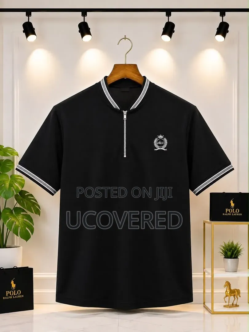 Short-Sleeve Polo Shirts Feature Casual Half-Zip Collars