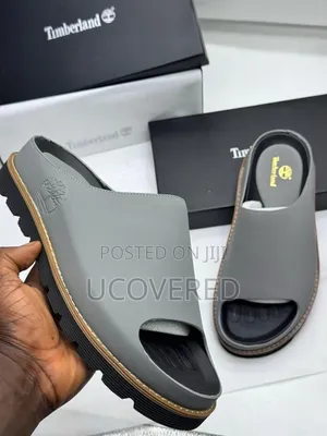 Timberland-Branded Men's Double-Strap Leather Slide Sandals