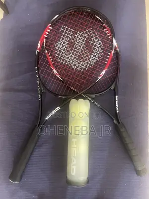 2 Adult Wilson Fusion XL Tennis Rackets and 8 New Ball Set