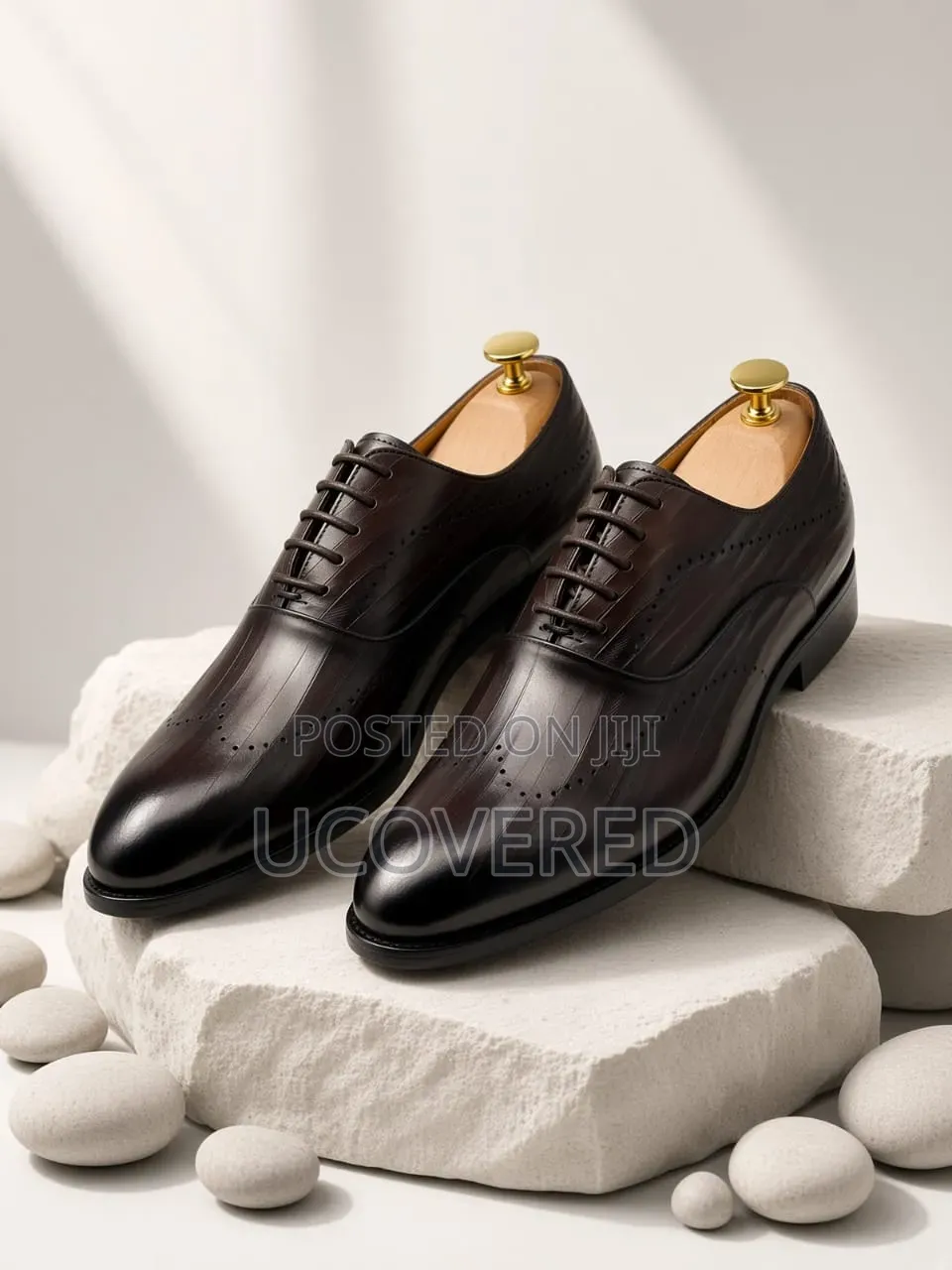 Berluti Dark Brown Leather Formal Oxford Dress Shoes