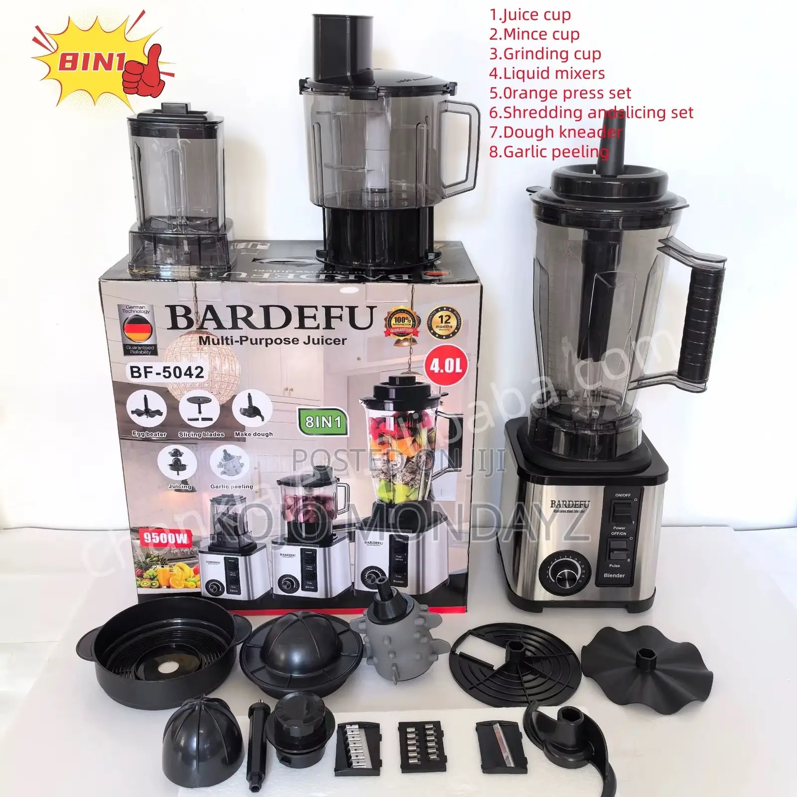 Blender 8-in-1 BardeFu Blender Machine – 9500W Professional Commercial